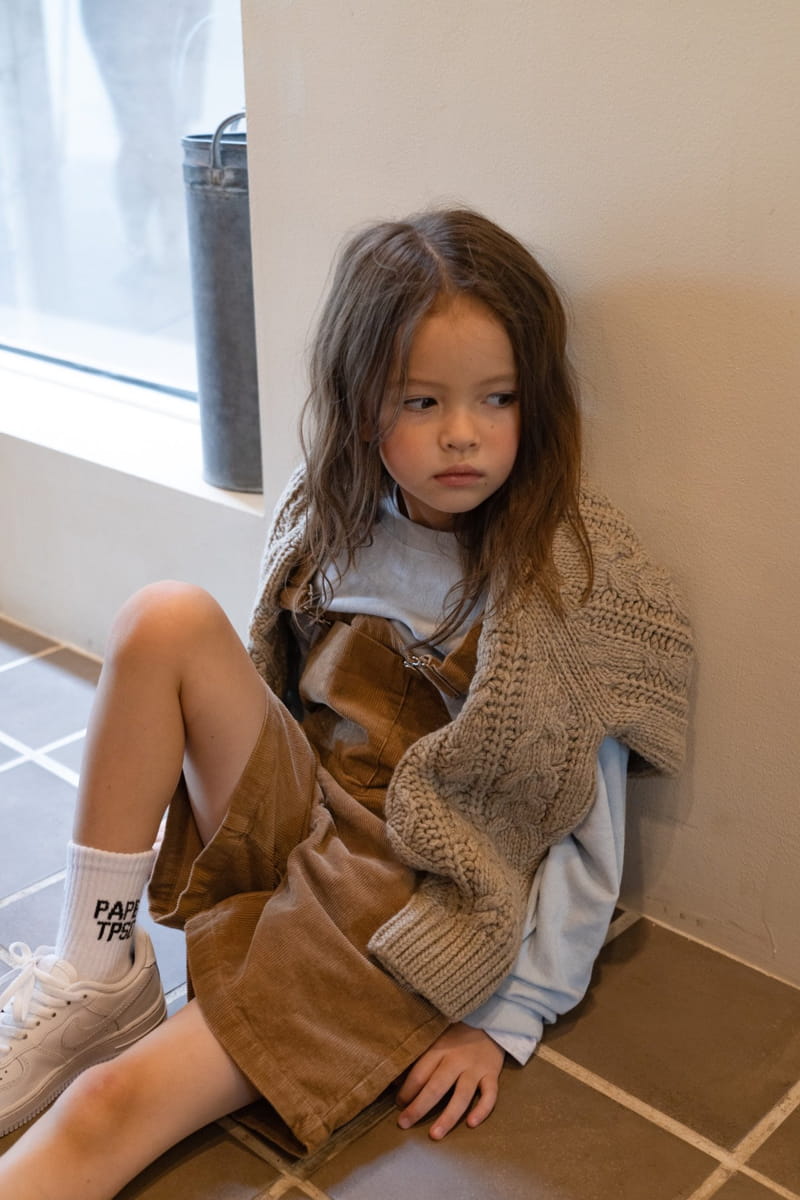 PAPER STUDIOS - Korean Children Fashion - #Kfashion4kids - Corduroy Suspender Pants - 6