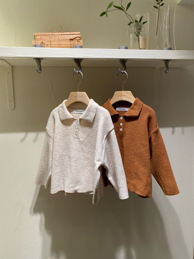 PAPER STUDIOS - Korean Children Fashion - #Kfashion4kids - Caramel Collar Knit Pullover - 9