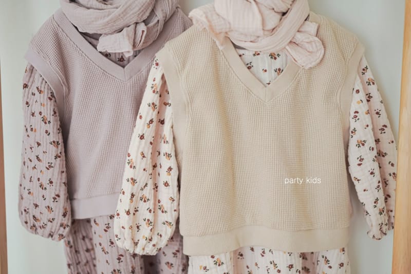 PARTY KIDS - Korean Children Fashion - #Kfashion4kids - Waffle Vest - 12
