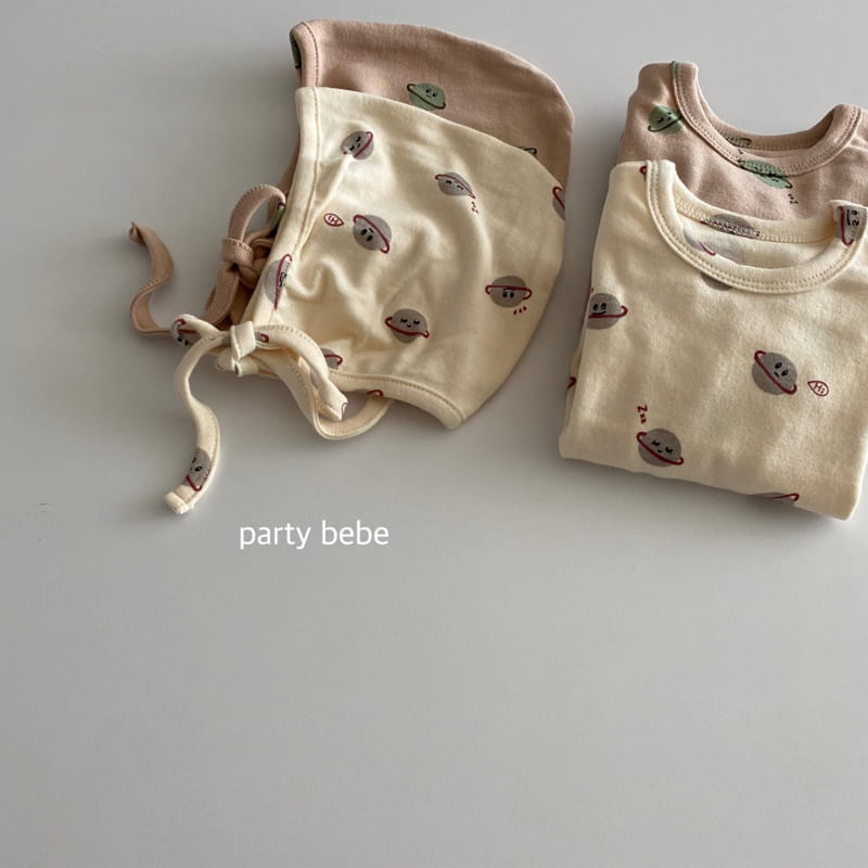 PARTY KIDS - Korean Children Fashion - #Kfashion4kids - Planet Romper with Bonnet - 12