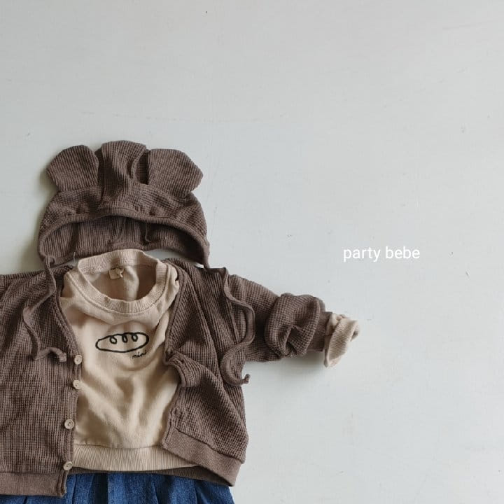 PARTY KIDS - Korean Children Fashion - #Kfashion4kids - Croiffle Cardigan with Bonnet - 7