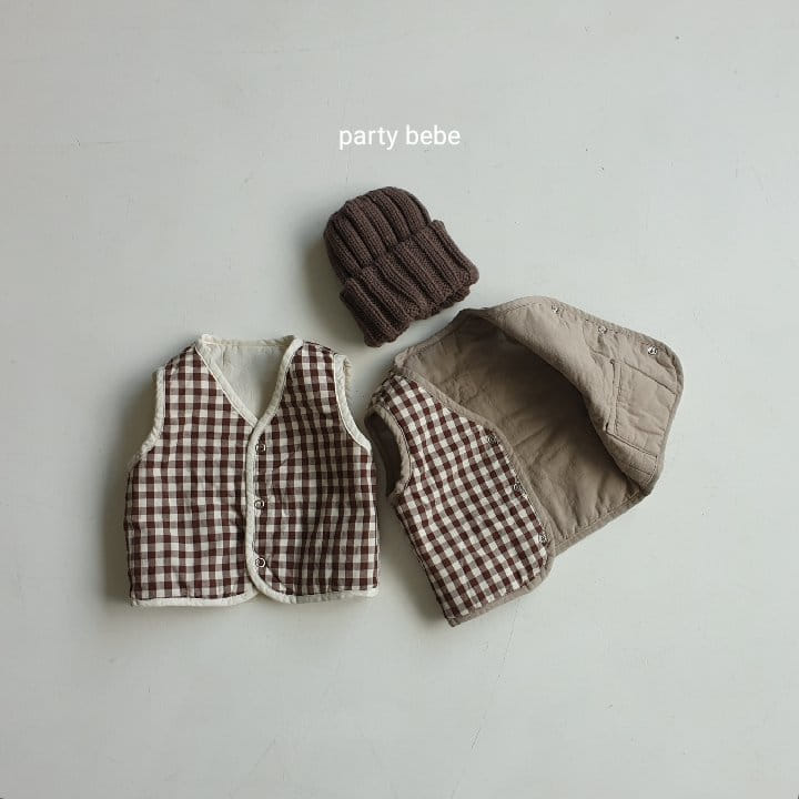 PARTY KIDS - Korean Children Fashion - #Kfashion4kids - Check Choco Vest - 12