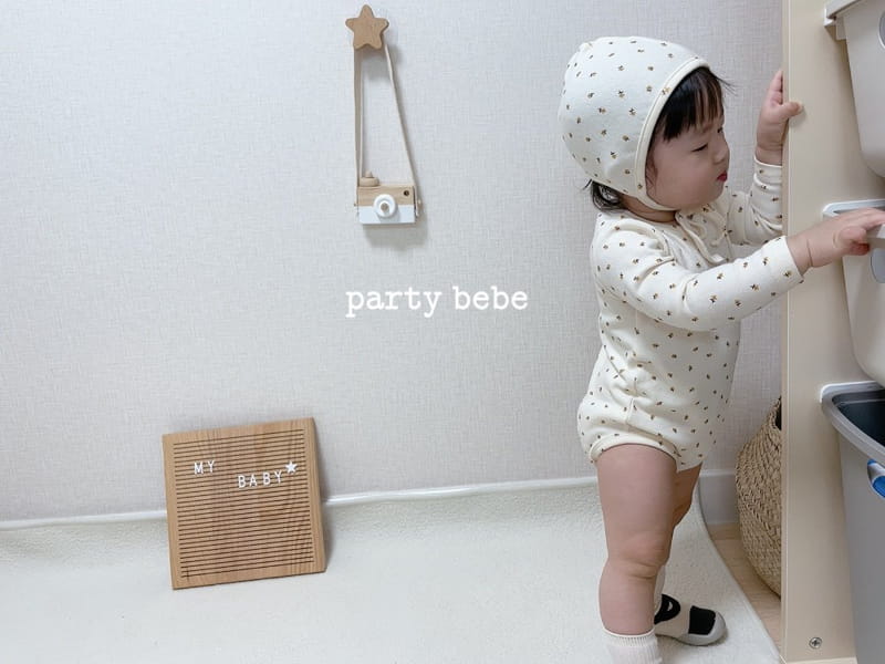 PARTY KIDS - Korean Children Fashion - #Kfashion4kids - Small Flower Romper with Bonnet - 12