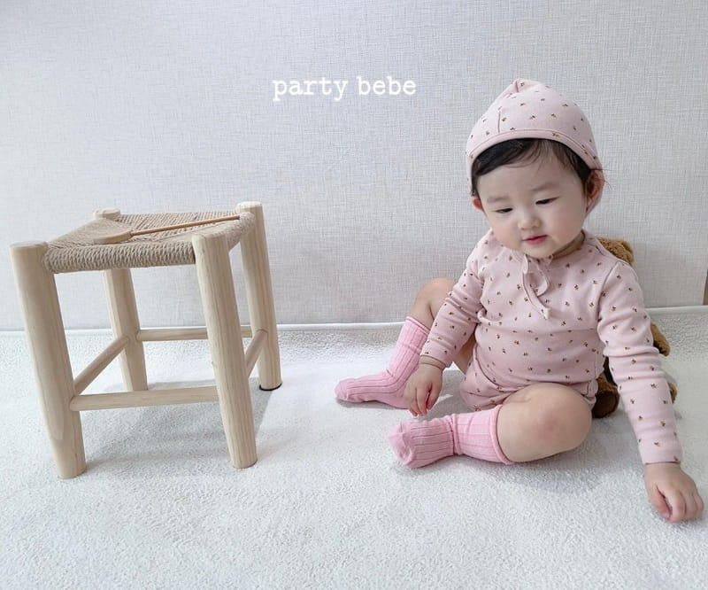 PARTY KIDS - Korean Children Fashion - #Kfashion4kids - Small Flower Romper with Bonnet - 2