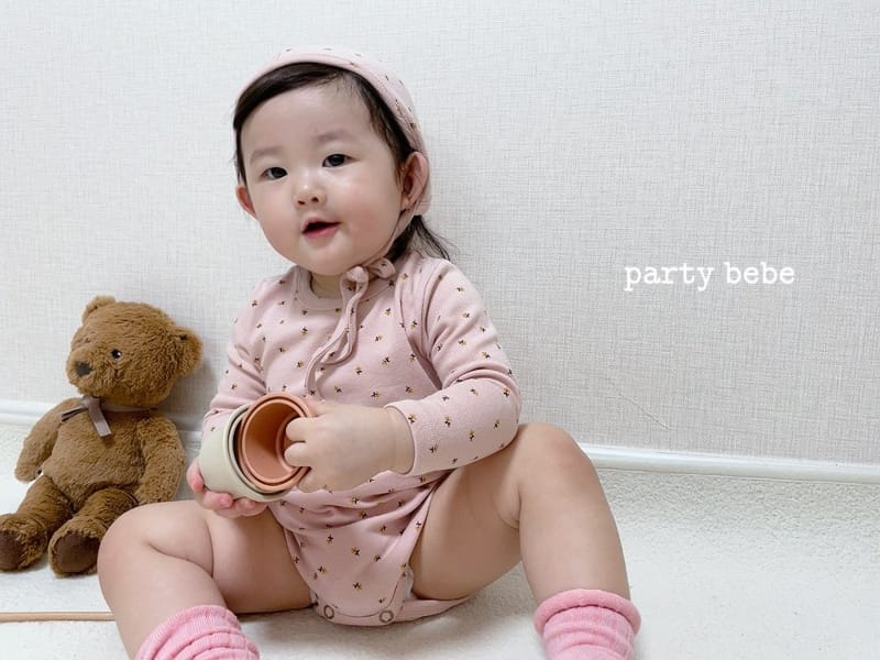 PARTY KIDS - Korean Children Fashion - #Kfashion4kids - Small Flower Romper with Bonnet - 3