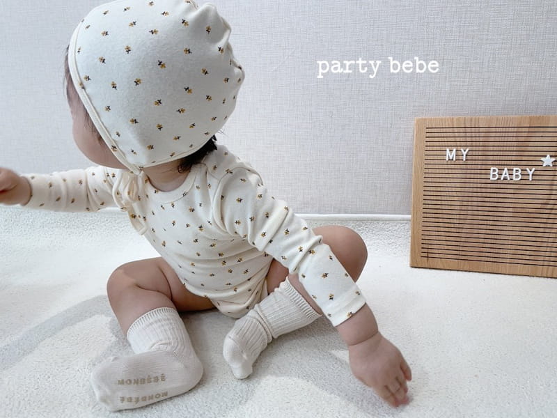 PARTY KIDS - Korean Children Fashion - #Kfashion4kids - Small Flower Romper with Bonnet - 5
