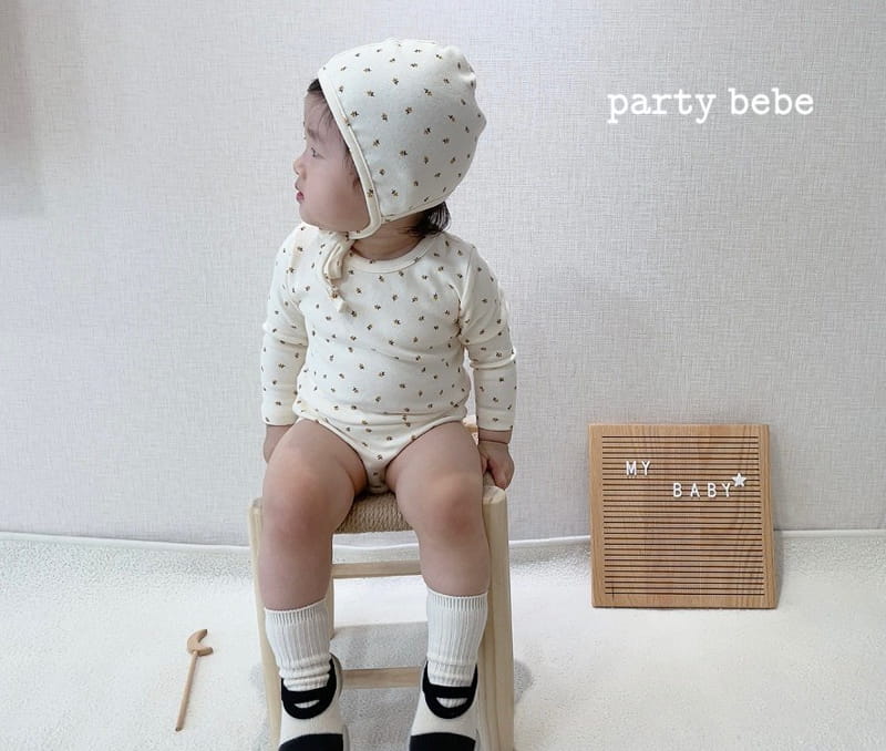 PARTY KIDS - Korean Children Fashion - #Kfashion4kids - Small Flower Romper with Bonnet - 8