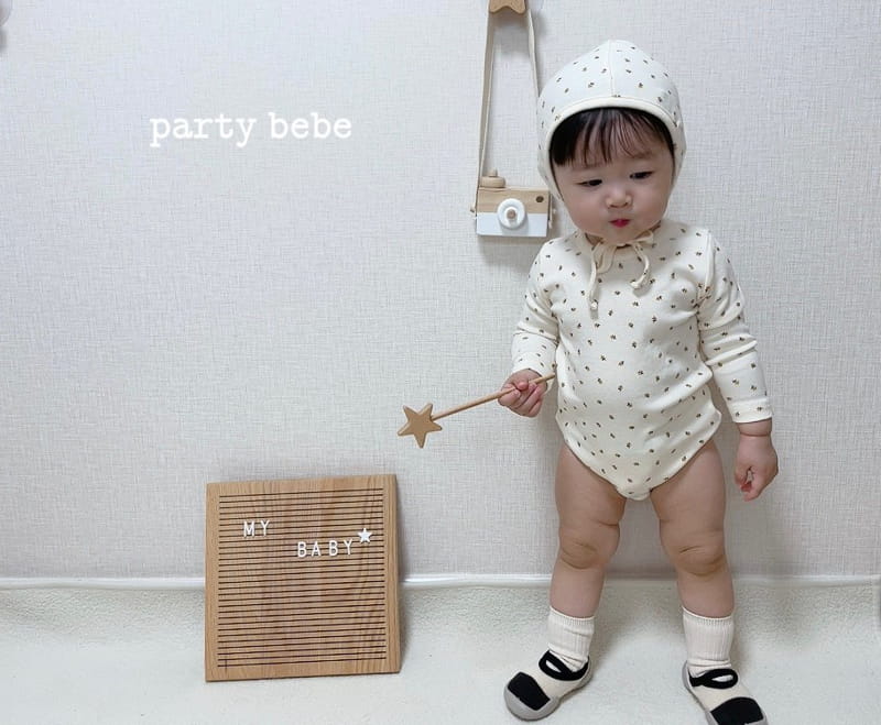 PARTY KIDS - Korean Children Fashion - #Kfashion4kids - Small Flower Romper with Bonnet - 9