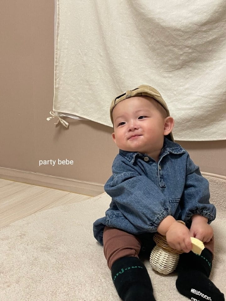 PARTY KIDS - Korean Children Fashion - #Kfashion4kids - Aiden Denim Bodysuit