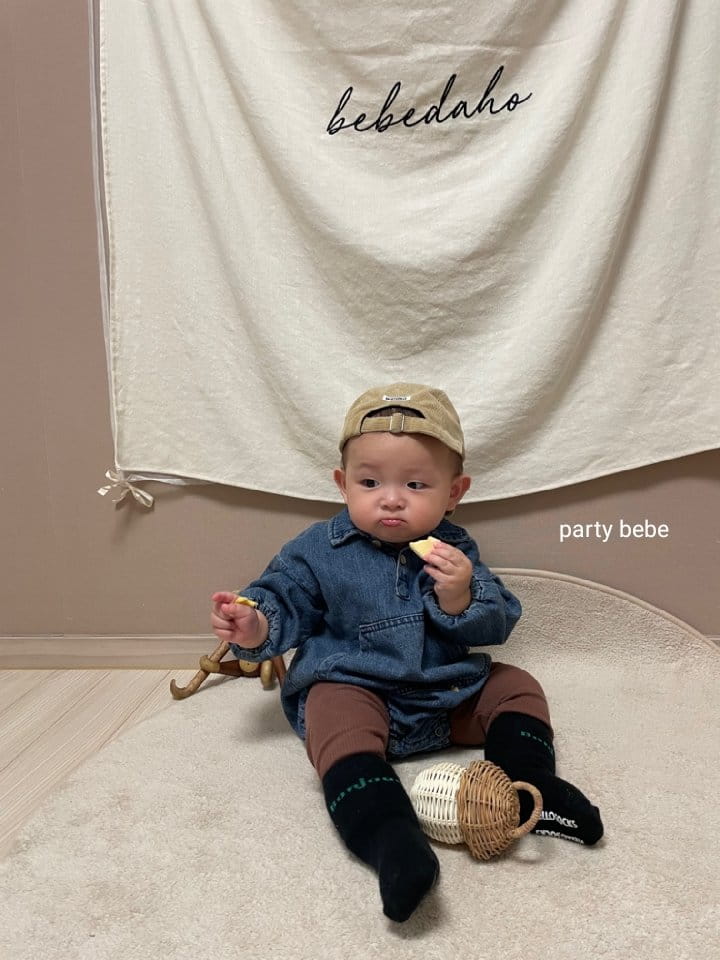 PARTY KIDS - Korean Children Fashion - #Kfashion4kids - Aiden Denim Bodysuit - 3