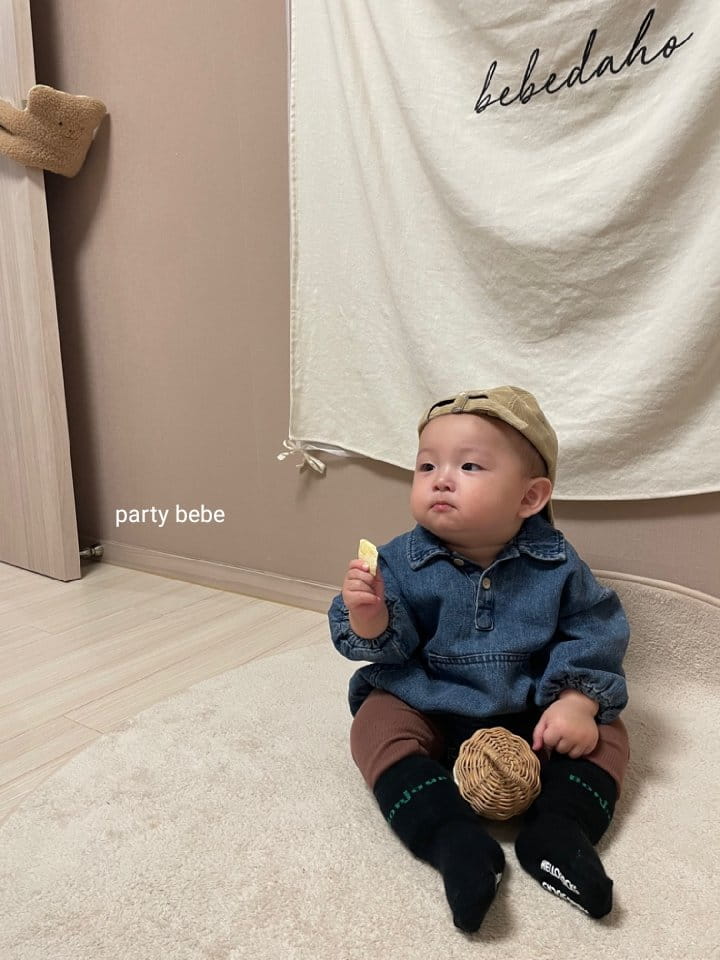 PARTY KIDS - Korean Children Fashion - #Kfashion4kids - Aiden Denim Bodysuit - 4