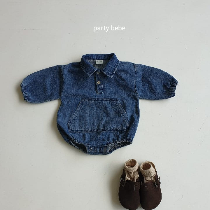 PARTY KIDS - Korean Children Fashion - #Kfashion4kids - Aiden Denim Bodysuit - 6
