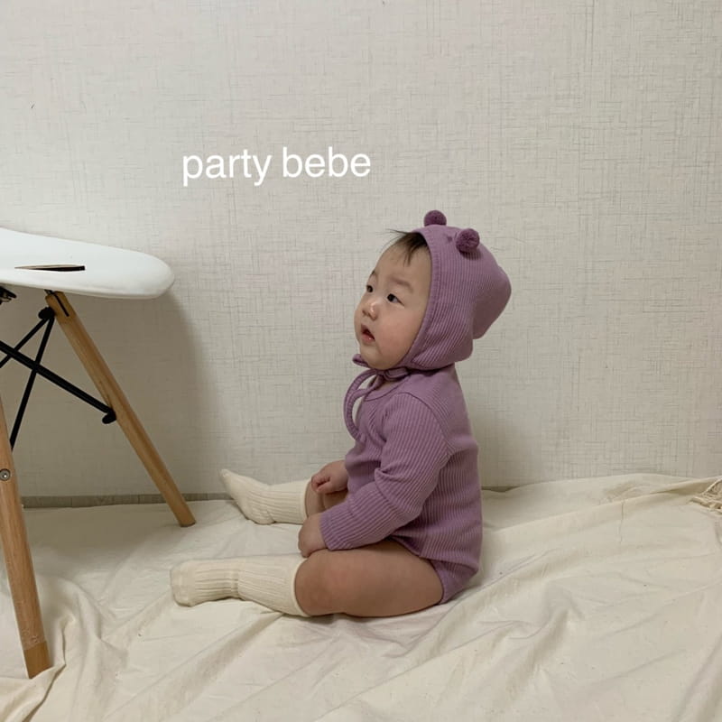 PARTY KIDS - Korean Children Fashion - #Kfashion4kids - Bebe Scon Romper with Bonnet - 12