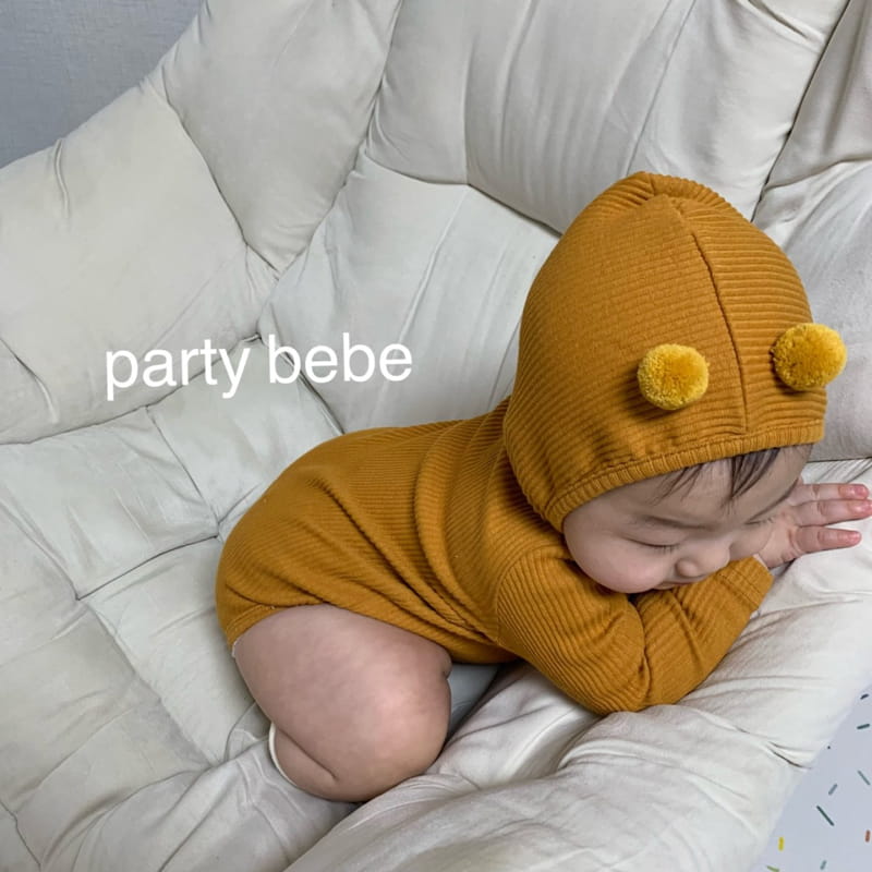 PARTY KIDS - Korean Children Fashion - #Kfashion4kids - Bebe Scon Romper with Bonnet - 2