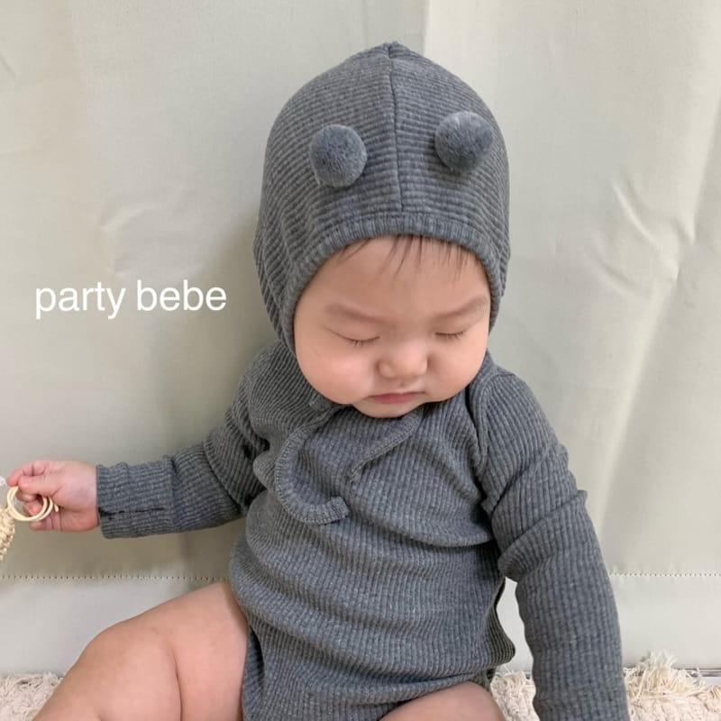 PARTY KIDS - Korean Children Fashion - #Kfashion4kids - Bebe Scon Romper with Bonnet - 3