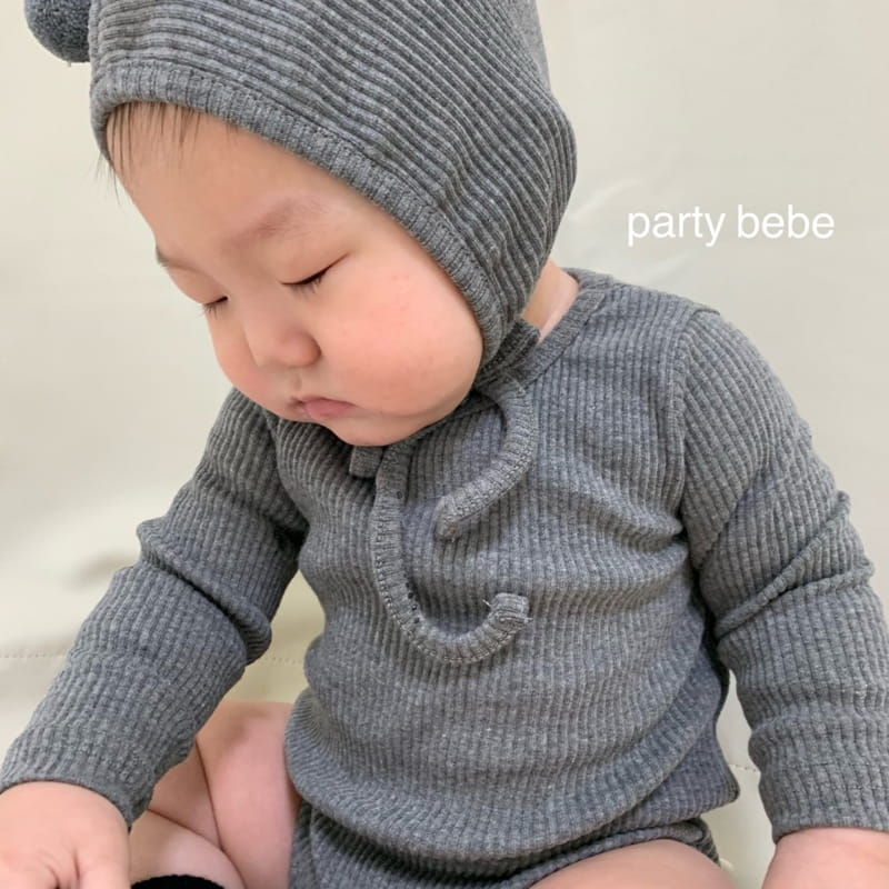 PARTY KIDS - Korean Children Fashion - #Kfashion4kids - Bebe Scon Romper with Bonnet - 4