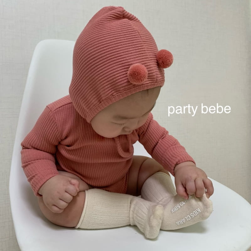 PARTY KIDS - Korean Children Fashion - #Kfashion4kids - Bebe Scon Romper with Bonnet - 8