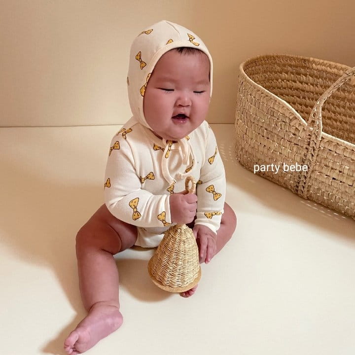 PARTY KIDS - Korean Children Fashion - #Kfashion4kids - Ribbon Romper with Bonnet - 12