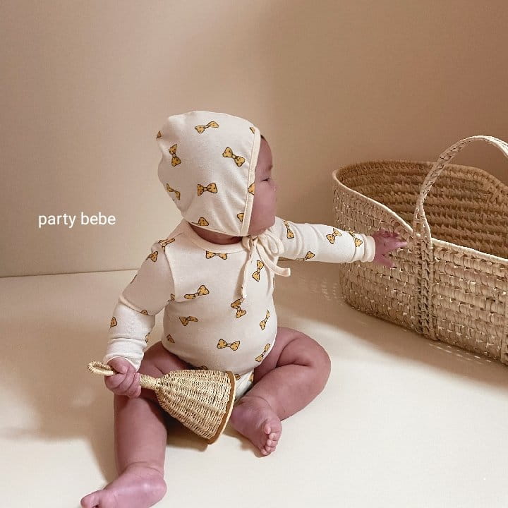PARTY KIDS - Korean Children Fashion - #Kfashion4kids - Ribbon Romper with Bonnet - 4