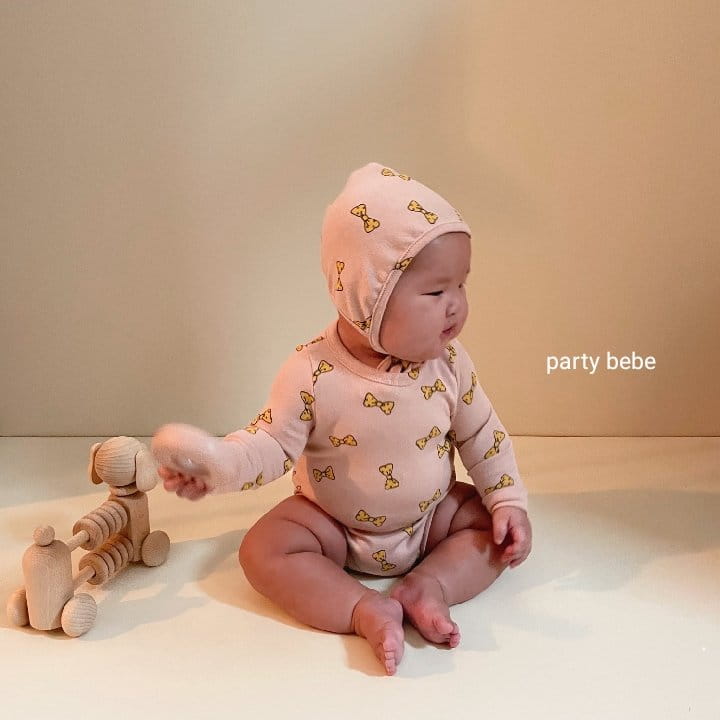 PARTY KIDS - Korean Children Fashion - #Kfashion4kids - Ribbon Romper with Bonnet - 6