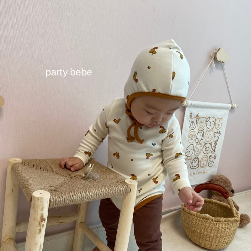 PARTY KIDS - Korean Children Fashion - #Kfashion4kids - Acorn Romper with Bonnet - 12