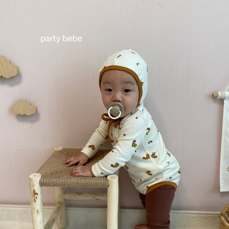 PARTY KIDS - Korean Children Fashion - #Kfashion4kids - Acorn Romper with Bonnet - 2