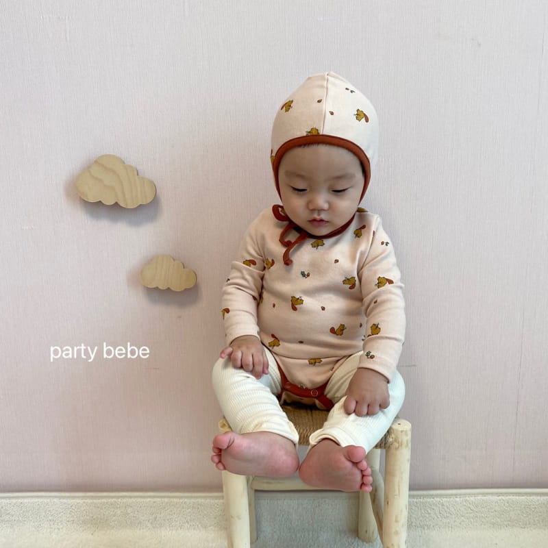 PARTY KIDS - Korean Children Fashion - #Kfashion4kids - Acorn Romper with Bonnet - 4