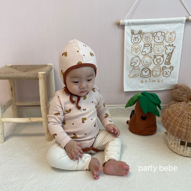 PARTY KIDS - Korean Children Fashion - #Kfashion4kids - Acorn Romper with Bonnet - 6