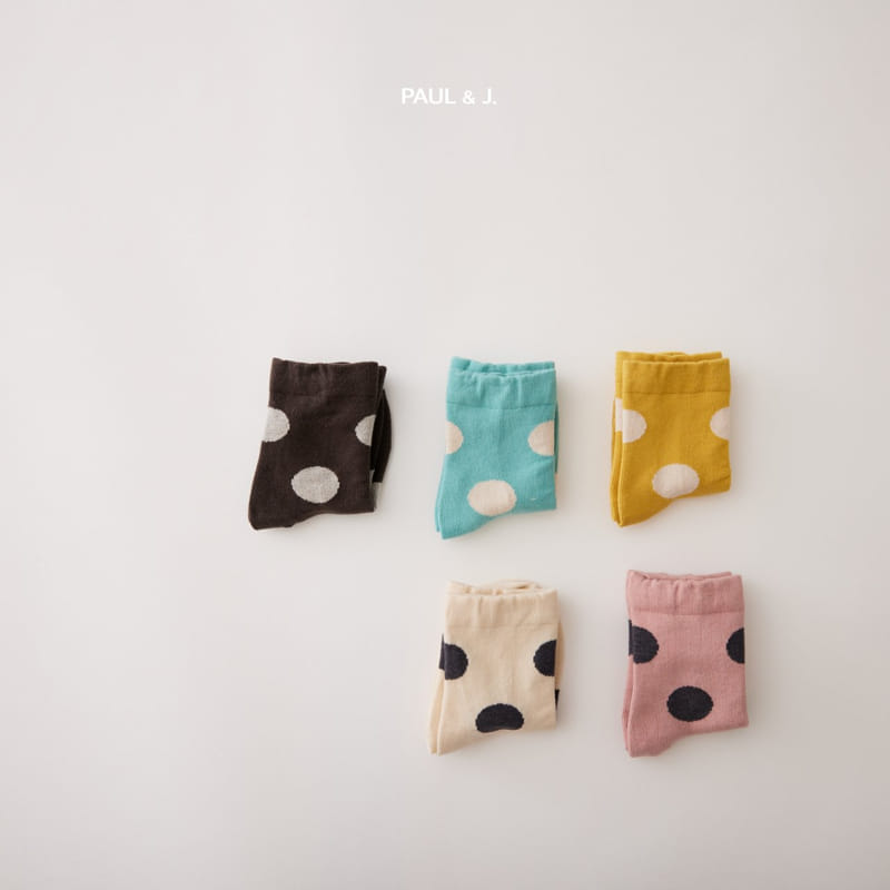 PAUL & J - Korean Children Fashion - #Kfashion4kids - Dot Socks [set of 5]