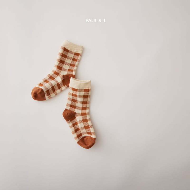PAUL & J - Korean Children Fashion - #Kfashion4kids - Latte Socks [set of 5] - 4