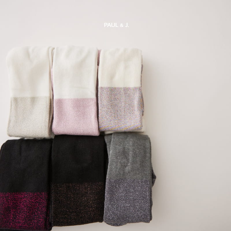 PAUL & J - Korean Children Fashion - #Kfashion4kids - Two Tone Pearl Tights - 2