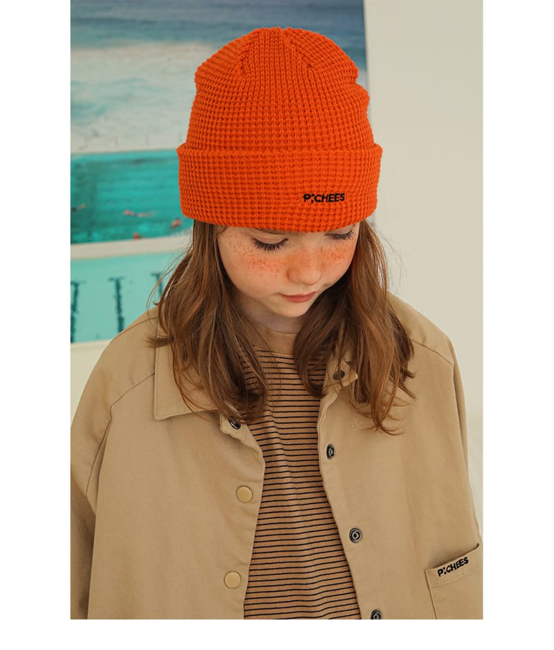 PEACH-CREAM - Korean Children Fashion - #Kfashion4kids - Hinder Waffle Beanie