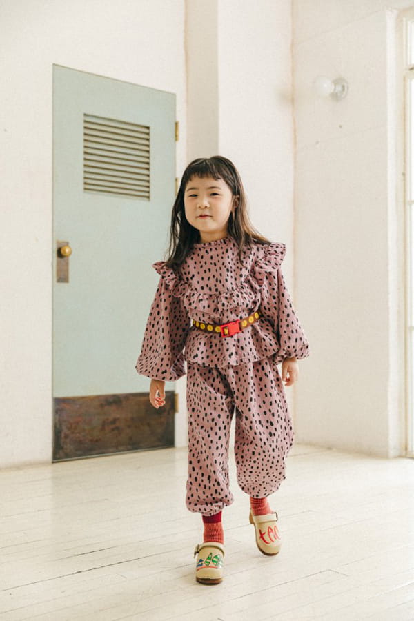 PEANUT - Korean Children Fashion - #Kfashion4kids - Heart Attack Top Bottom Set