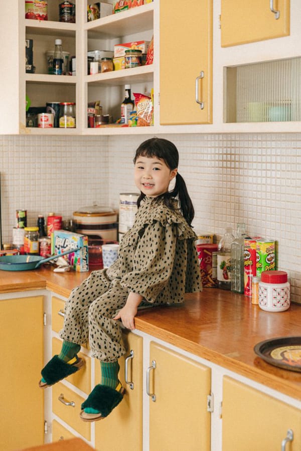 PEANUT - Korean Children Fashion - #Kfashion4kids - Heart Attack Top Bottom Set - 10