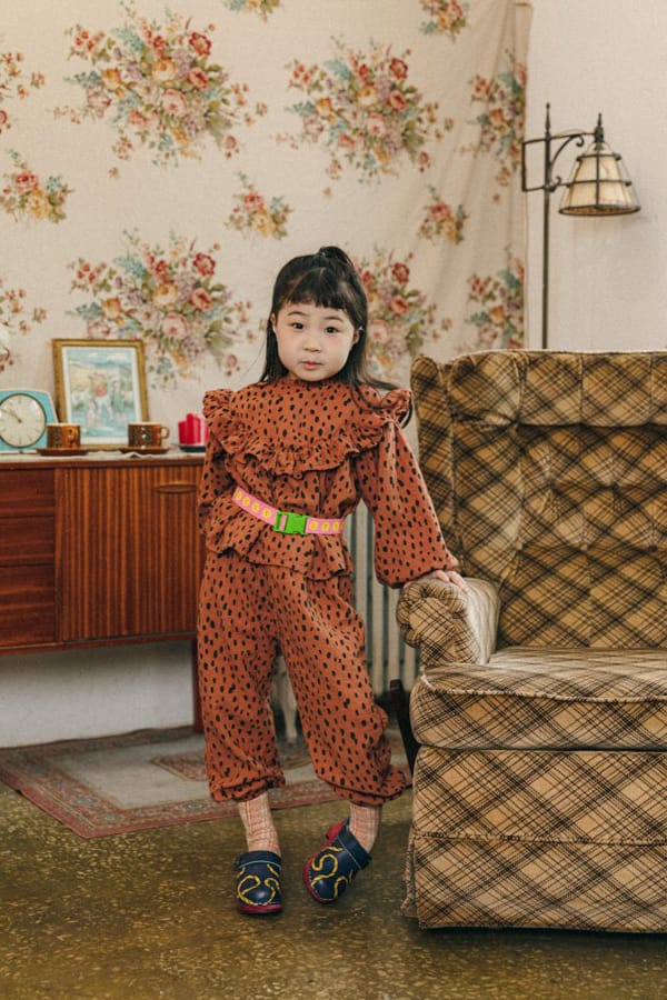 PEANUT - Korean Children Fashion - #Kfashion4kids - Heart Attack Top Bottom Set - 2