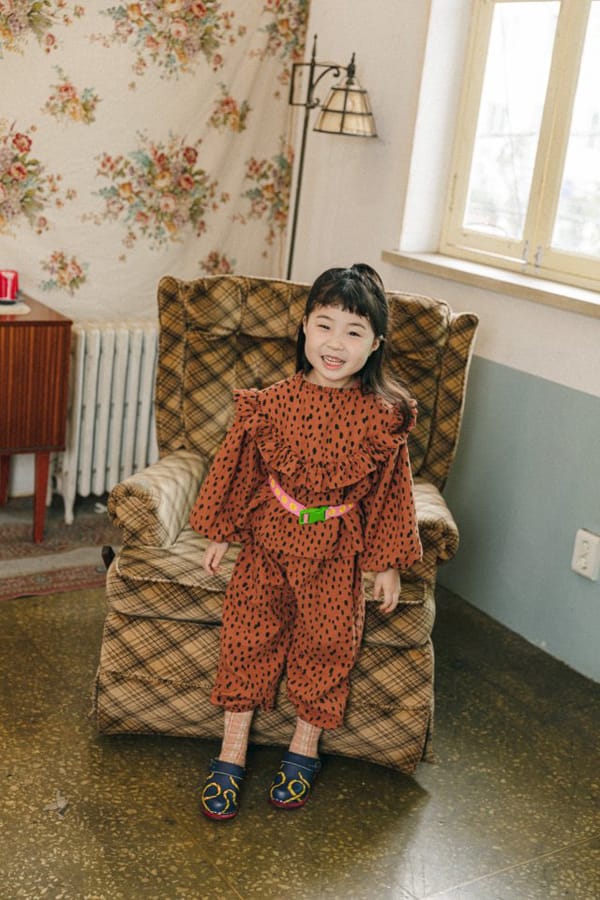 PEANUT - Korean Children Fashion - #Kfashion4kids - Heart Attack Top Bottom Set - 6