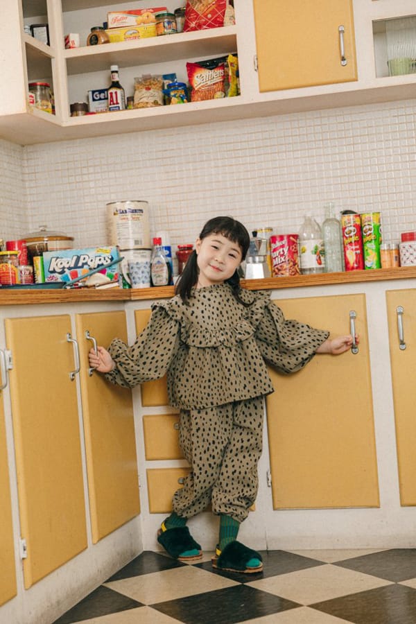 PEANUT - Korean Children Fashion - #Kfashion4kids - Heart Attack Top Bottom Set - 7