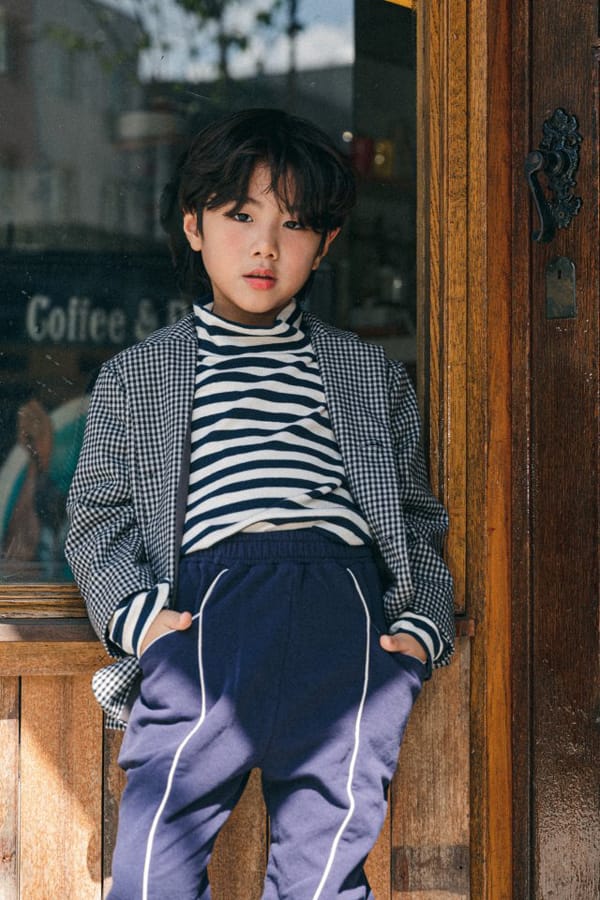 PEANUT - Korean Children Fashion - #Kfashion4kids - One Point Stripe Tee - 12