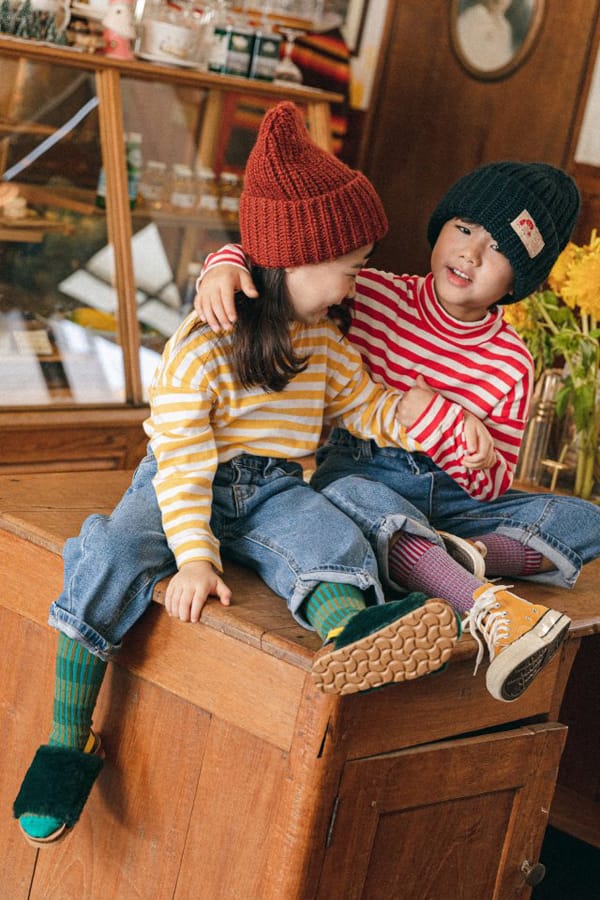 PEANUT - Korean Children Fashion - #Kfashion4kids - One Point Stripe Tee - 3