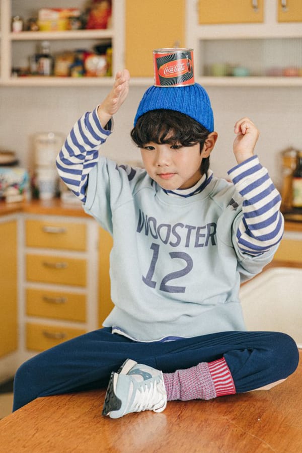 PEANUT - Korean Children Fashion - #Kfashion4kids - One Point Stripe Tee - 6
