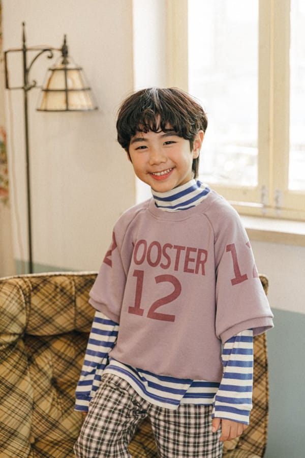 PEANUT - Korean Children Fashion - #Kfashion4kids - One Point Stripe Tee - 8