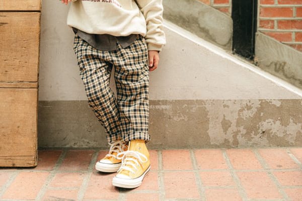 PEANUT - Korean Children Fashion - #Kfashion4kids - Cinnamon Check Pants