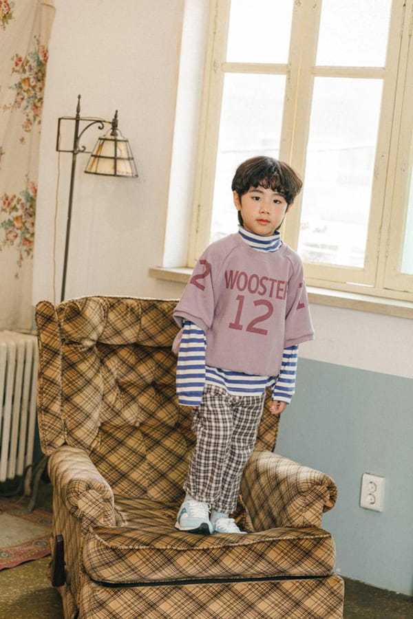 PEANUT - Korean Children Fashion - #Kfashion4kids - Cinnamon Check Pants - 8