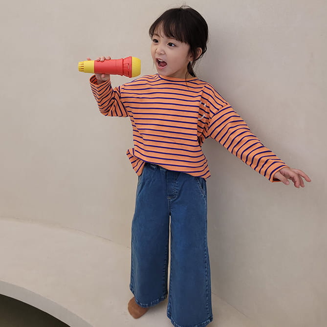 PEANUTS - Korean Children Fashion - #Kfashion4kids - Denim Wide Pants - 3