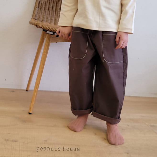 PEANUTS - Korean Children Fashion - #Kfashion4kids - Pocket Cotton Pants