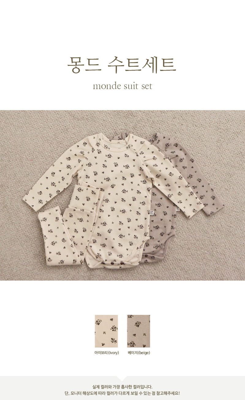 PEEKABOO - Korean Children Fashion - #Kfashion4kids - Monde Romper with Leggings