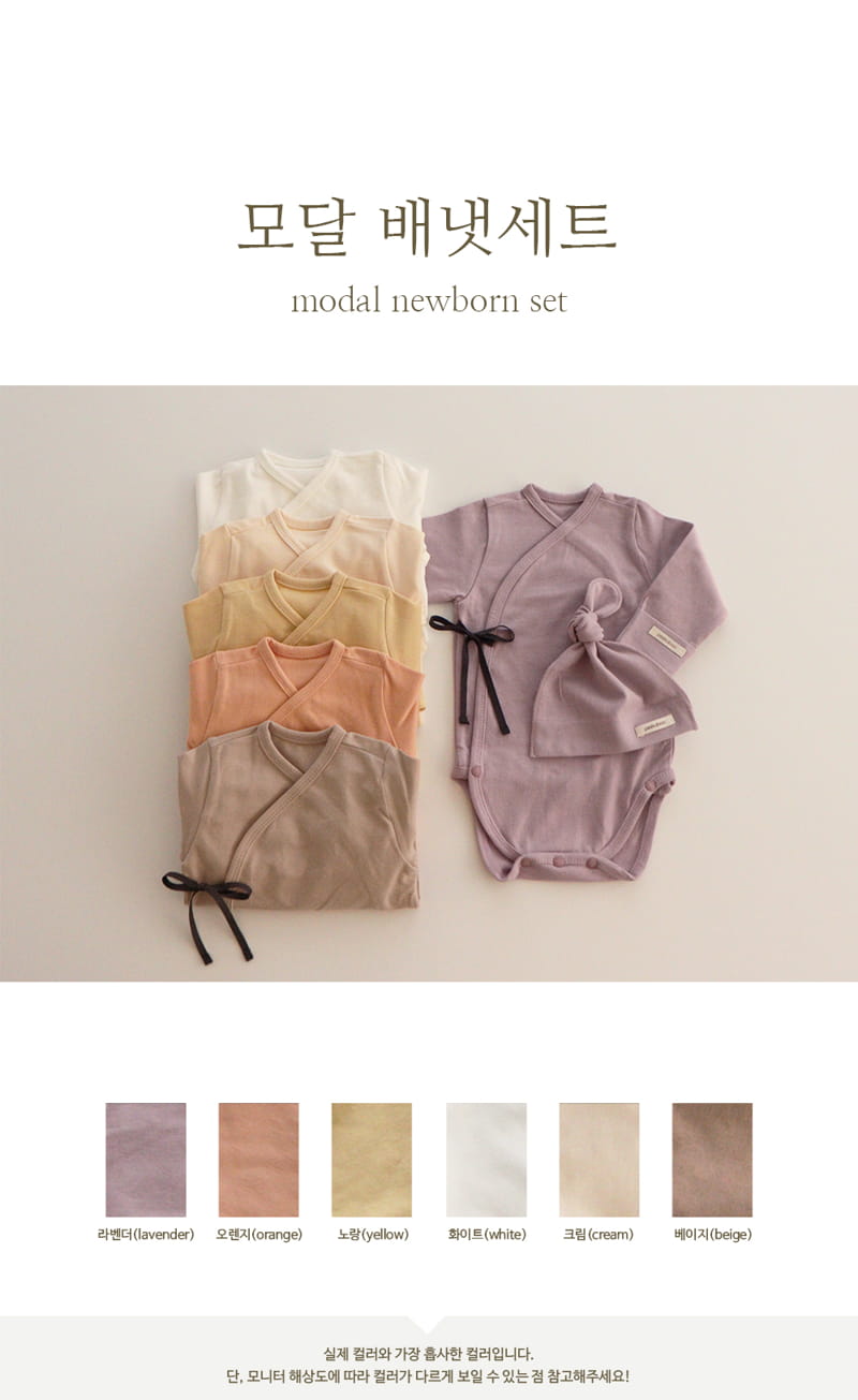 PEEKABOO - Korean Children Fashion - #Kfashion4kids - Model Newborn Romper with Bonnet