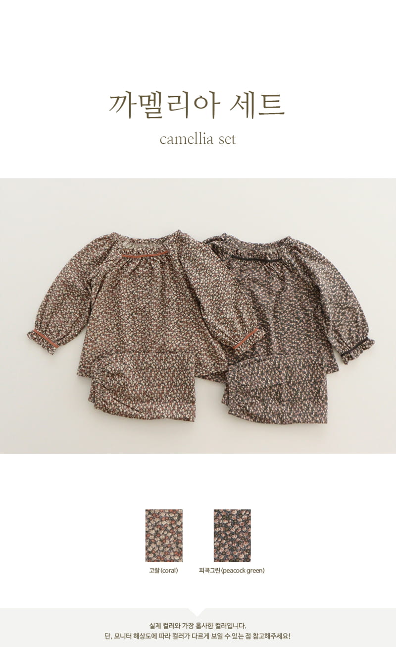 PEEKABOO - Korean Children Fashion - #Kfashion4kids - Camellia Top Bottom Set