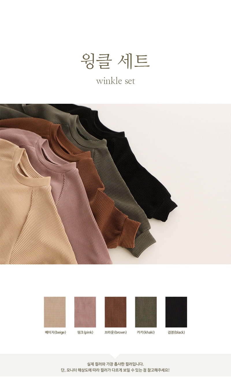 PEEKABOO - Korean Children Fashion - #Kfashion4kids - Winkle Top Bottom Set