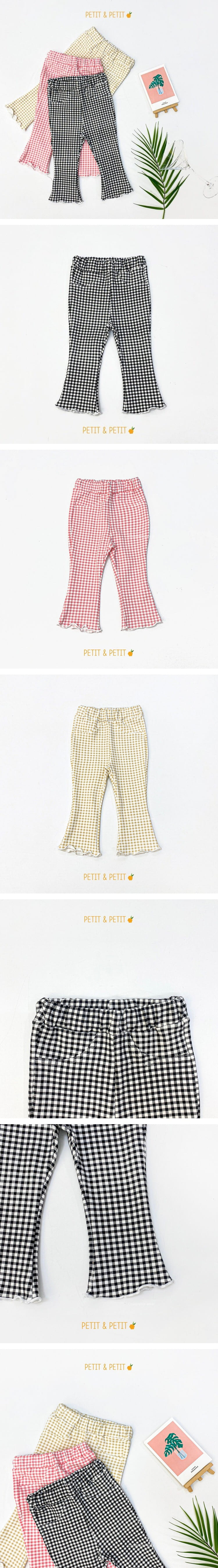 PETIT & PETIT - Korean Children Fashion - #Kfashion4kids - Check Bootscut Pants